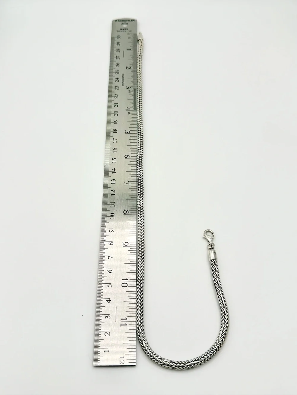 Silpada Rare HTF Sterling Silver Thick 17” Wheat Collar Chain w/Lobster Claw